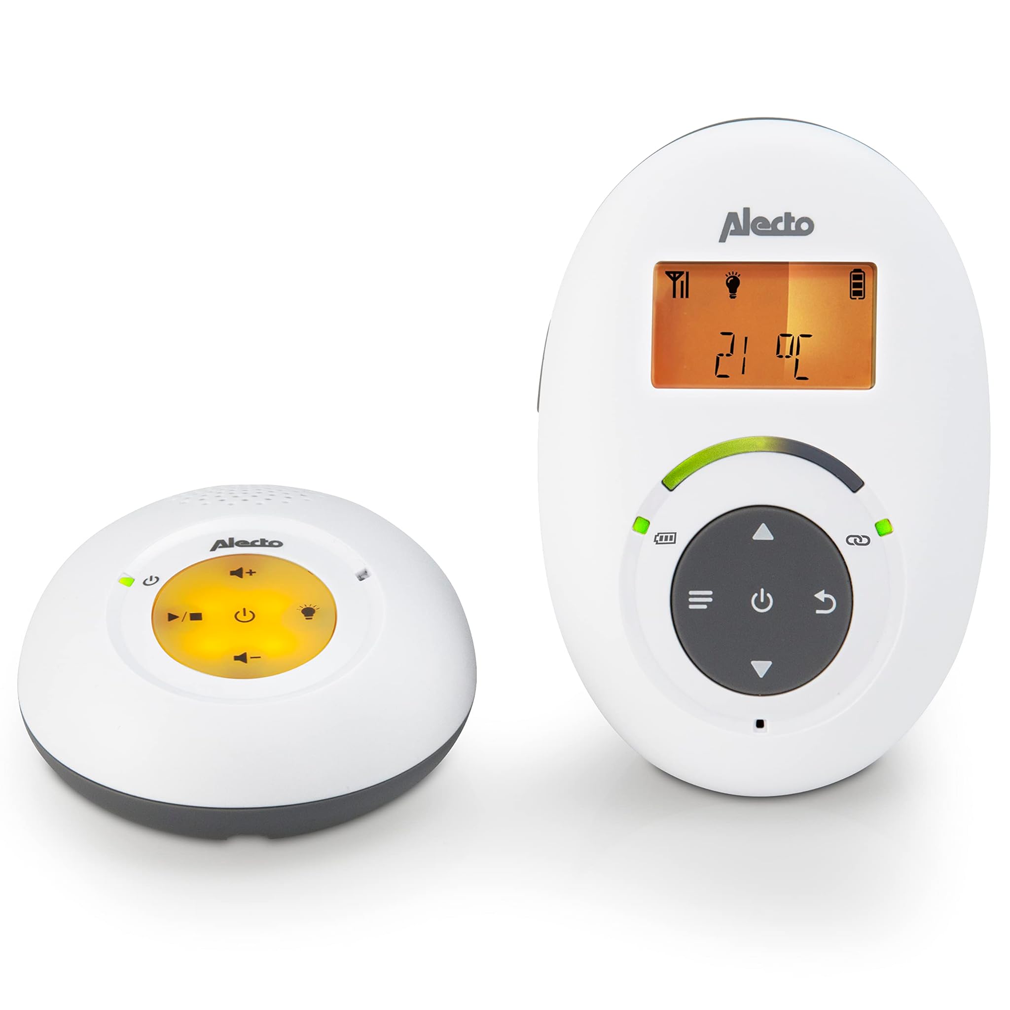Alecto DBX-125 Babyphone Audio DECT, Bianco/Antracite