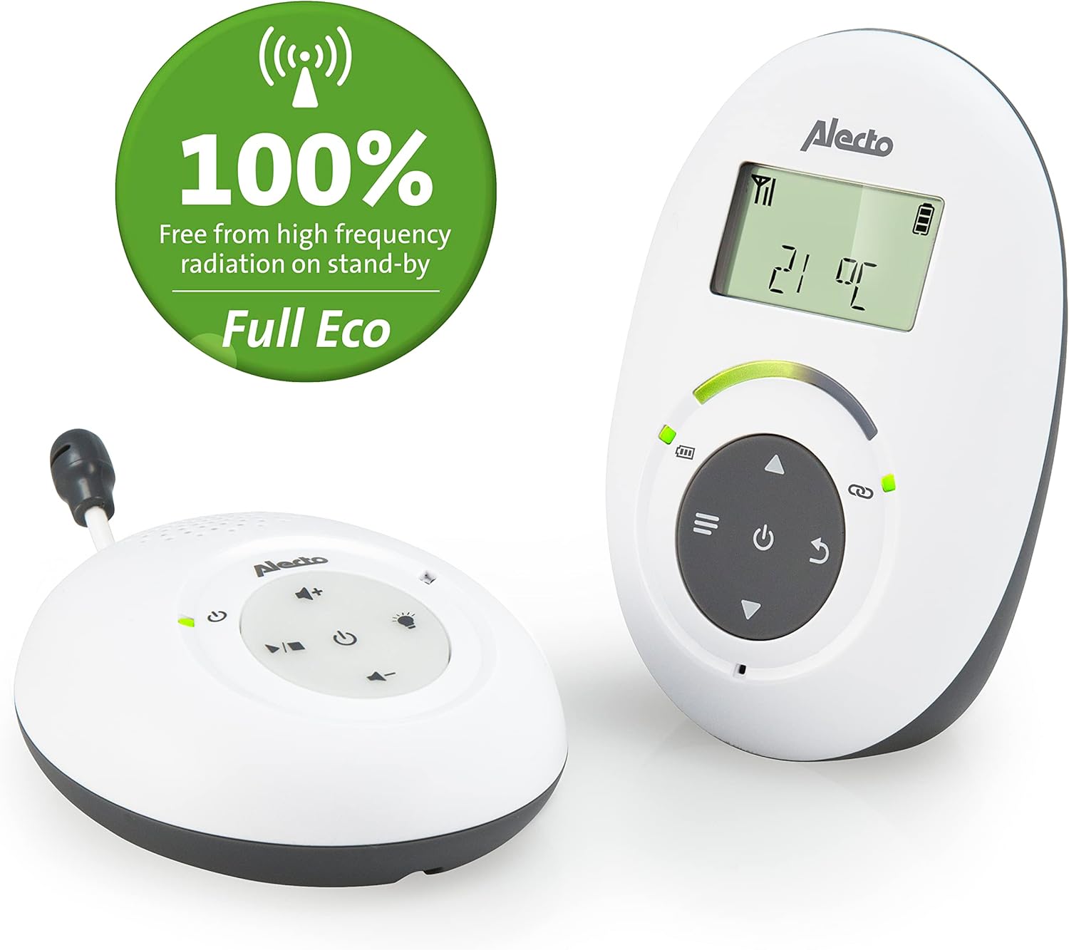 Alecto DBX-125 Babyphone Audio DECT, Bianco/Antracite - immagine 2