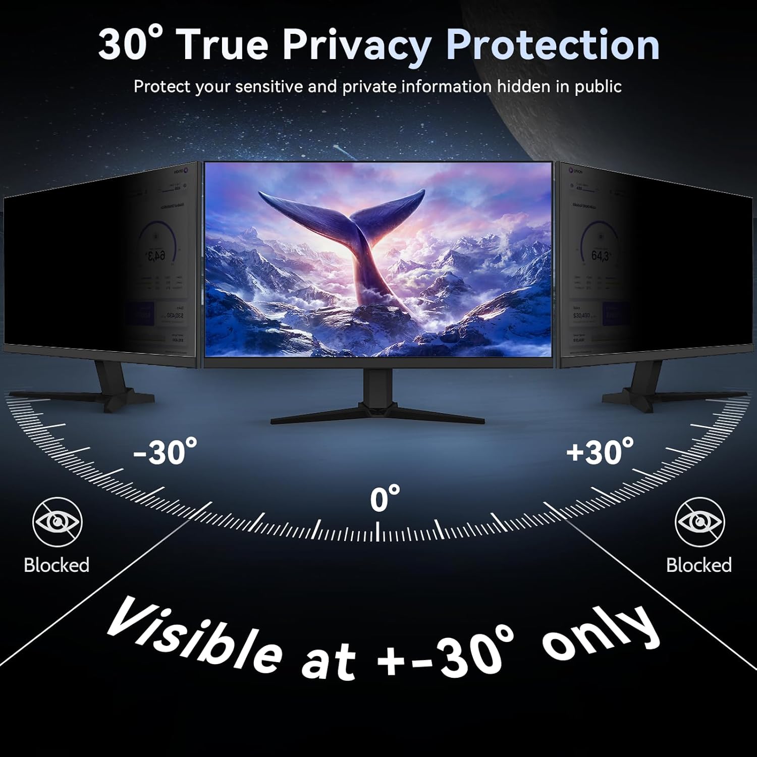 Protescreen Filtro Privacy 32 Pollici 16:9, Rimovibile - immagine 2