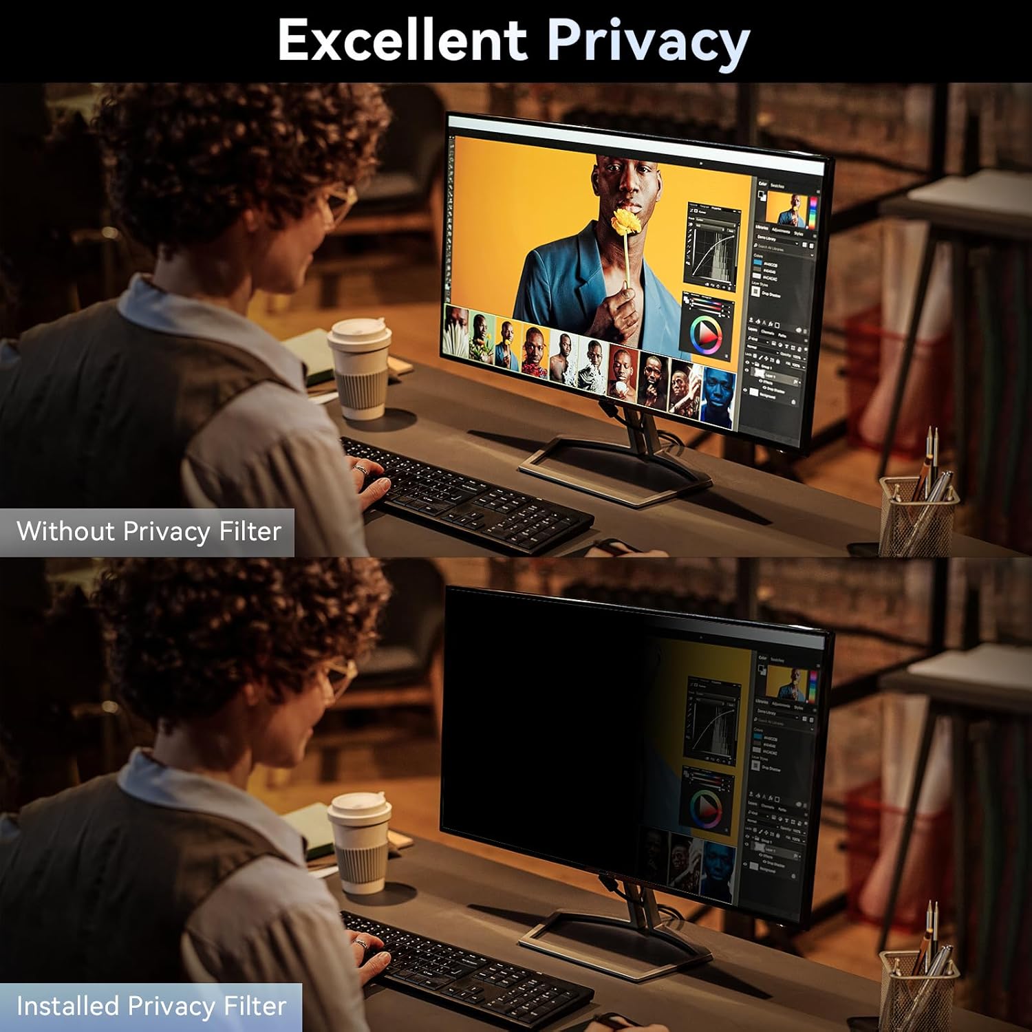 Protescreen Filtro Privacy 32 Pollici 16:9, Rimovibile - immagine 4
