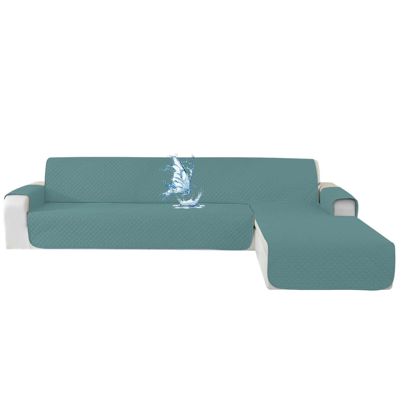 CYCMACO Copridivano Impermeabile 3 Posti con Penisola