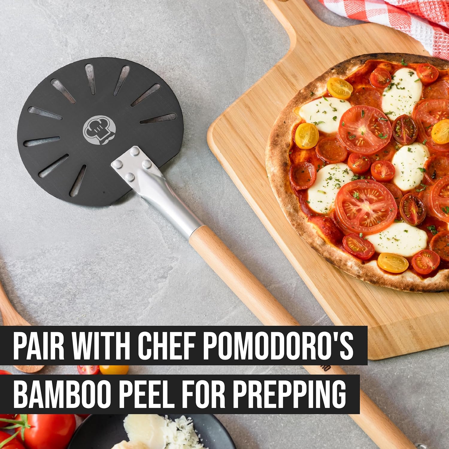 Chef Pomodoro Pala Pizza Girevole in Alluminio 17,8 cm - immagine 5