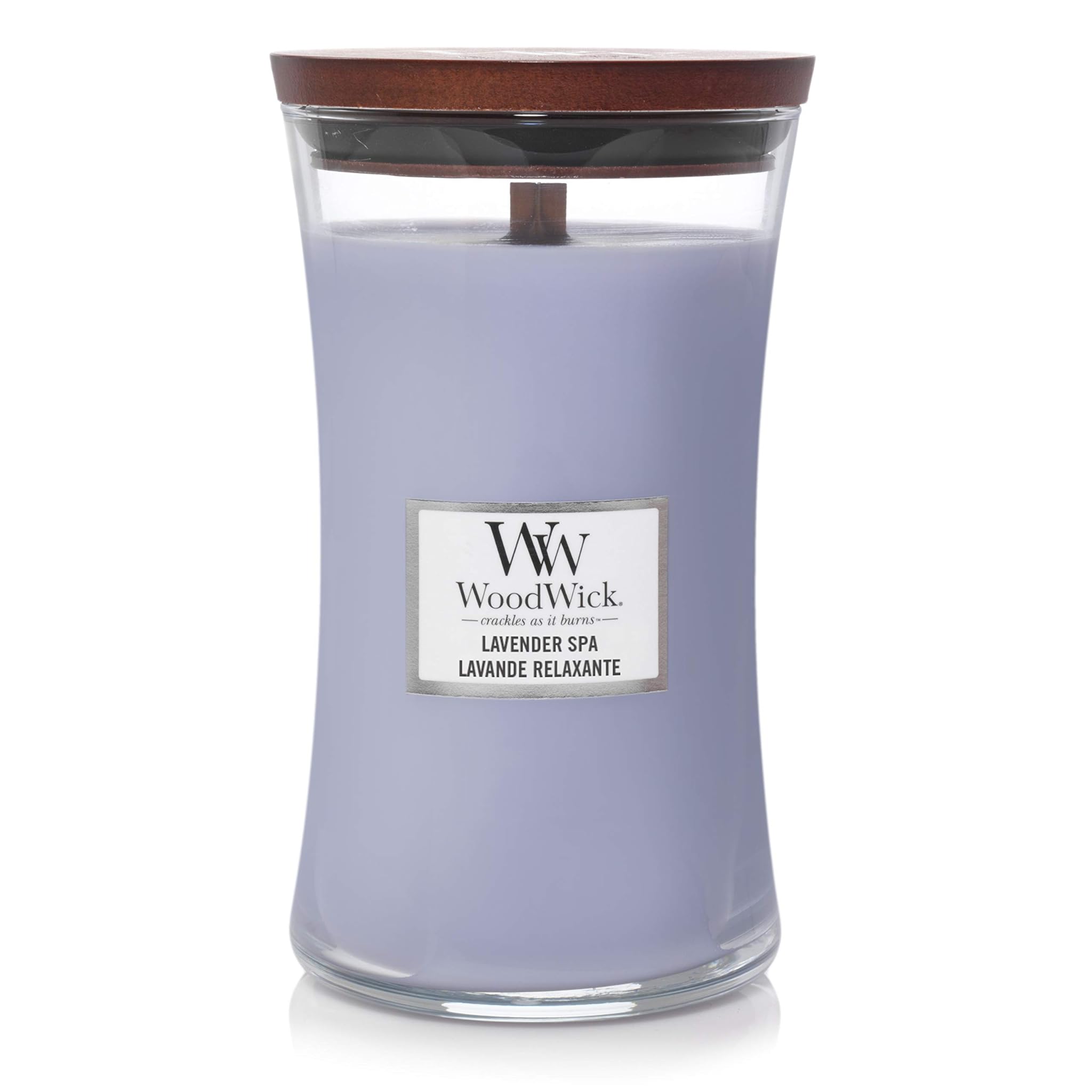 Woodwick Candela Profumata Grande - Lavender Spa
