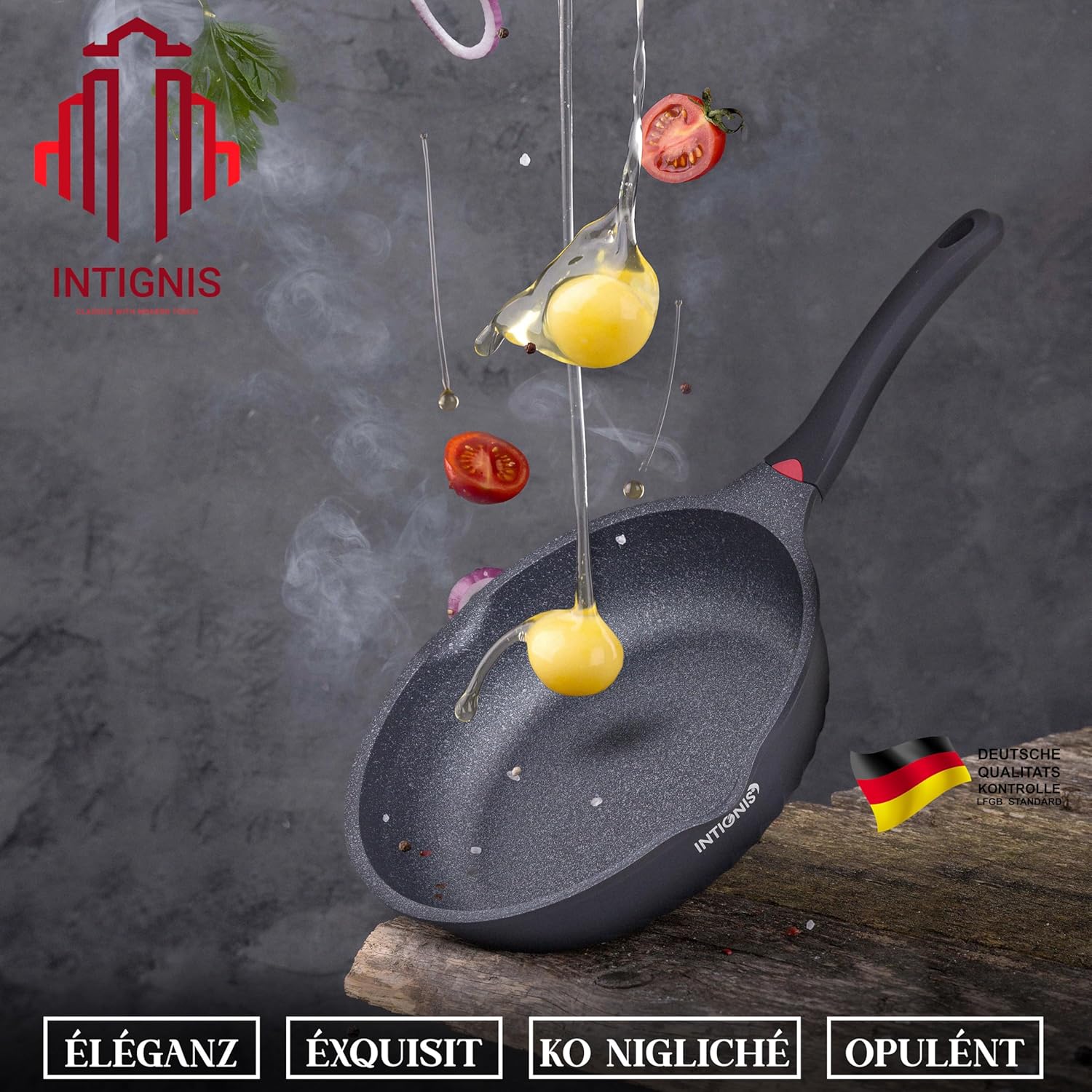 Intignis® Padella Antiaderente con Coperchio 28cm - immagine 3