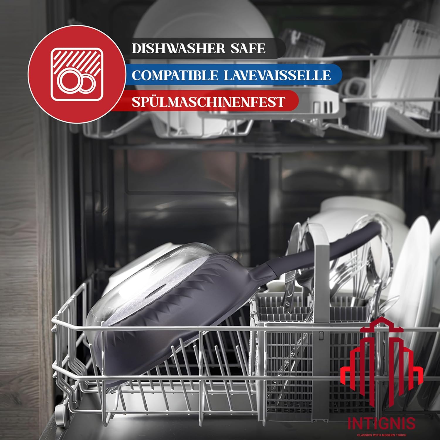 Intignis® Padella Antiaderente con Coperchio 28cm - immagine 7