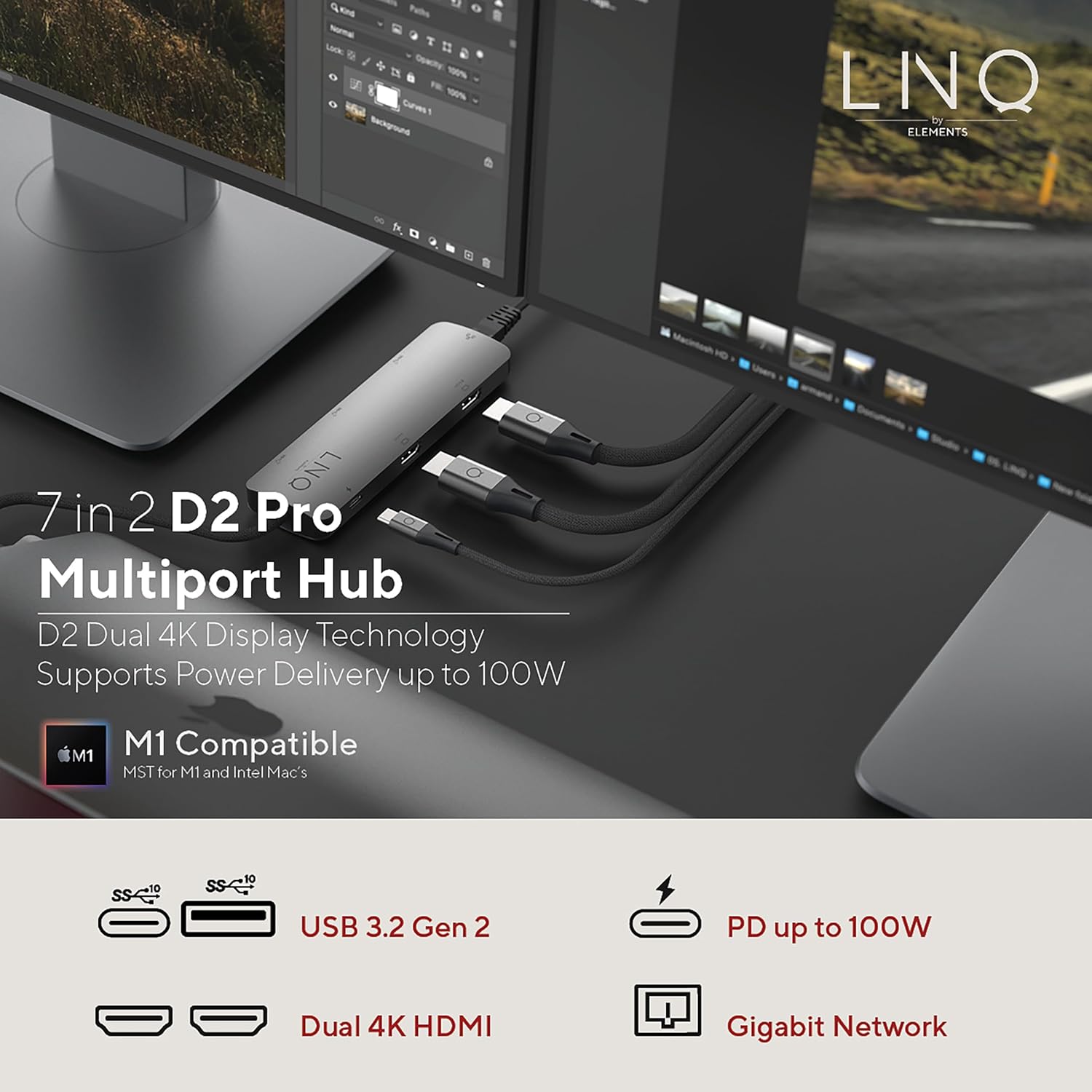 LINQ 7in2 D2 Pro MST USB-C Multiport Hub - immagine 5