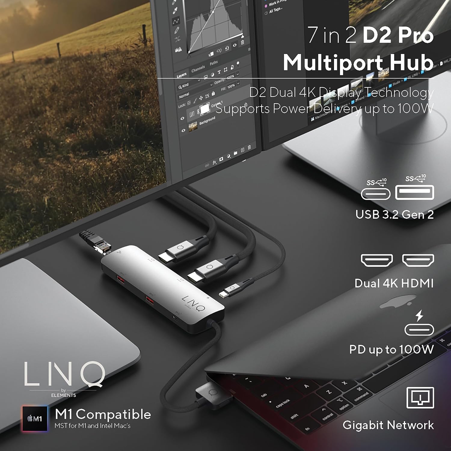 LINQ 7in2 D2 Pro MST USB-C Multiport Hub - immagine 6