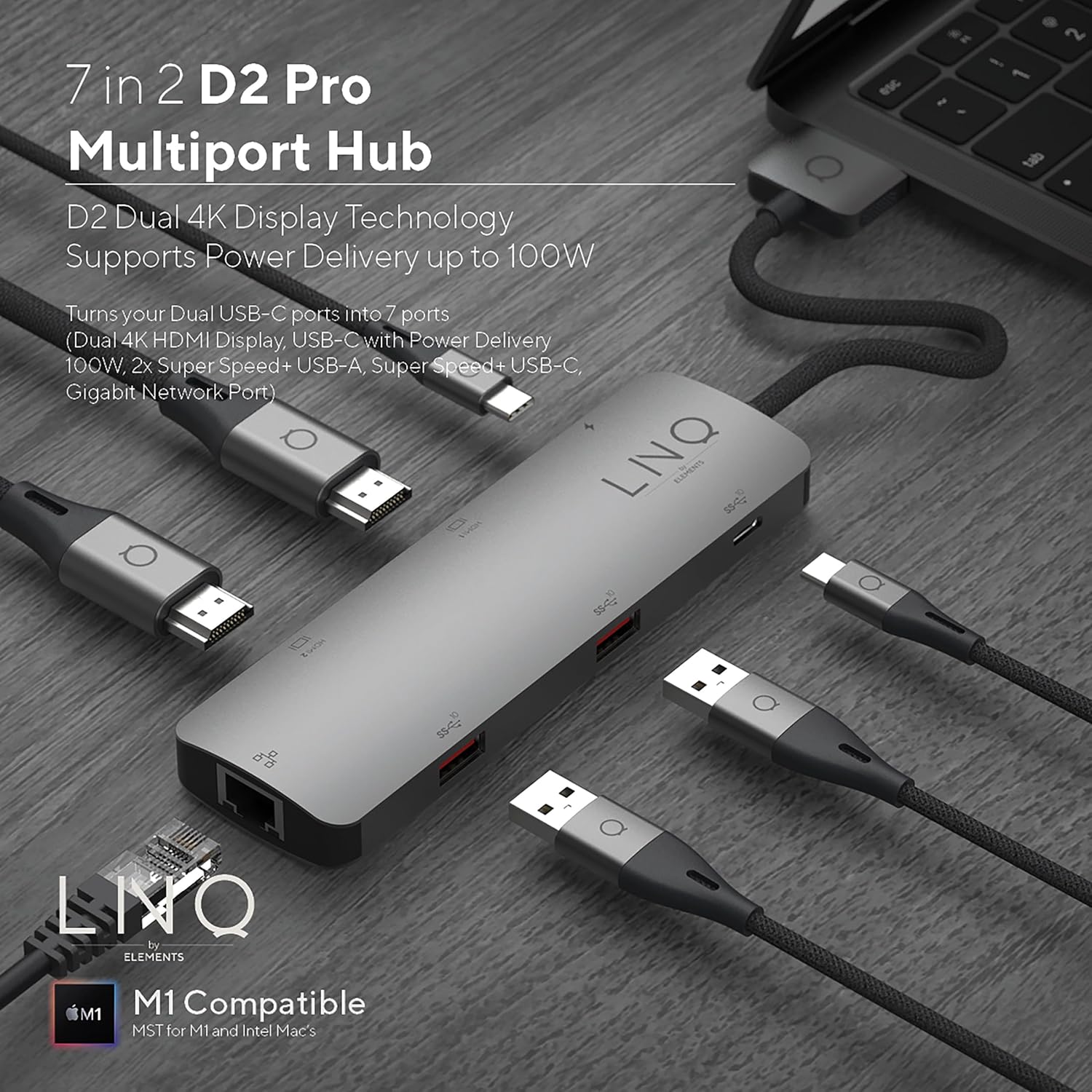 LINQ 7in2 D2 Pro MST USB-C Multiport Hub - immagine 7