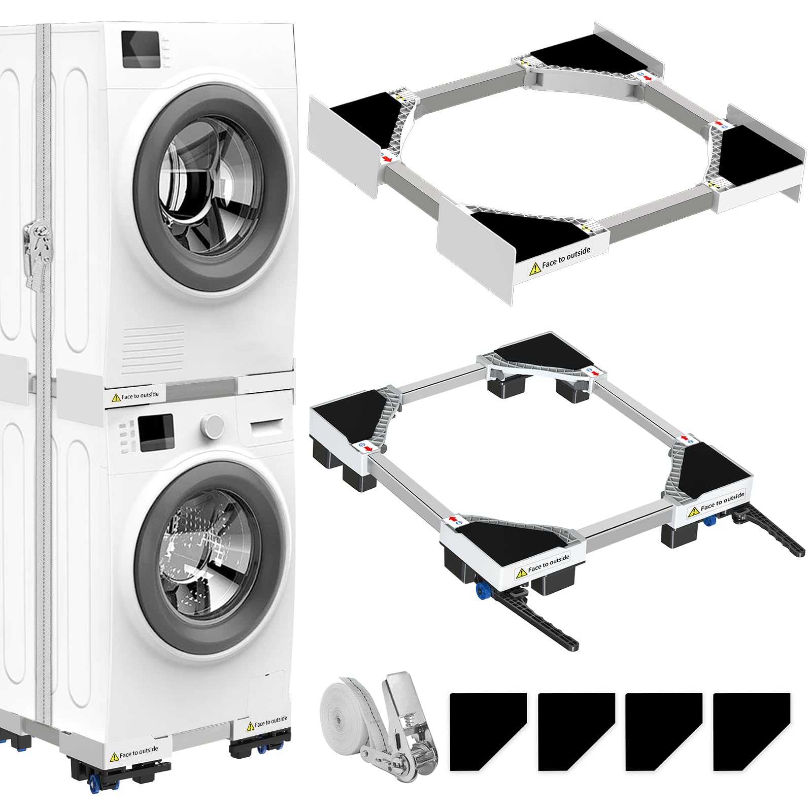 NIUXX Telaio di Collegamento Universale Lavatrice/Asciugatrice
