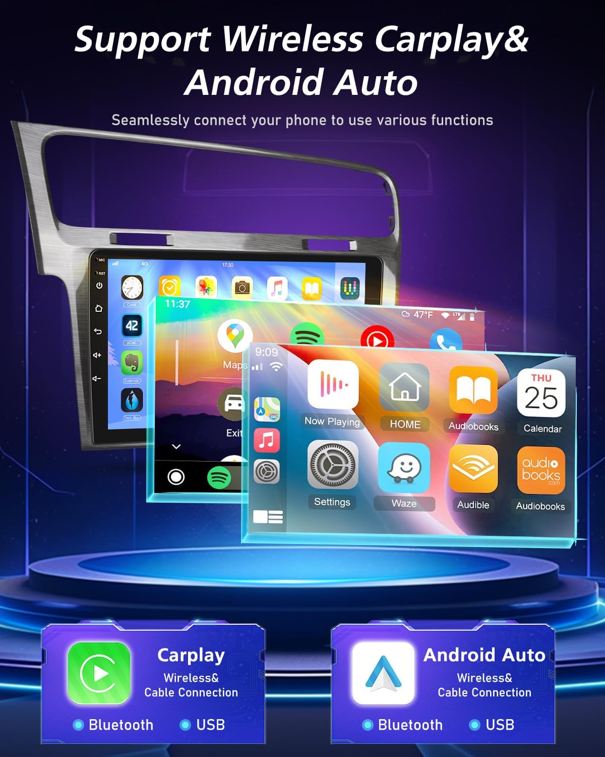 Nhopeew Autoradio per VW Golf 7 MK7 (2012-2020) - immagine 3