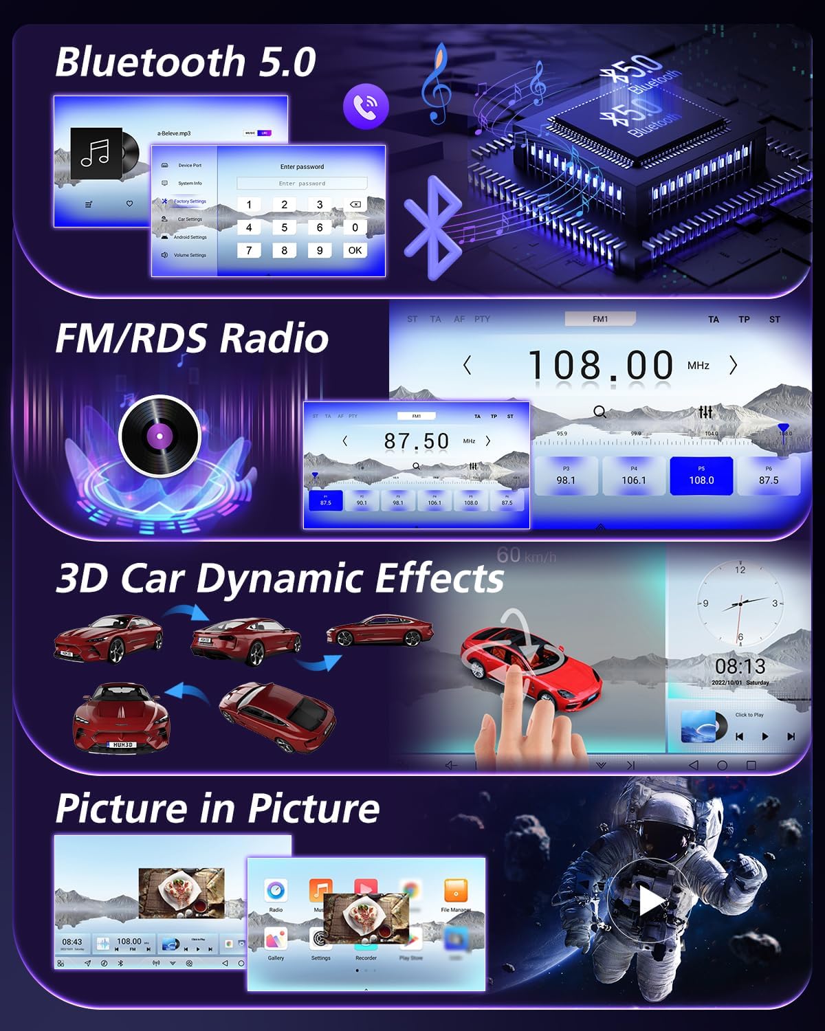 Nhopeew Autoradio per VW Golf 7 MK7 (2012-2020) - immagine 7