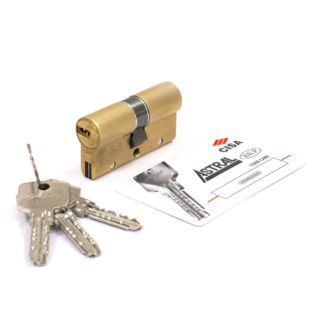 CISA 10A3S1070, Cilindro Europeo Astral S, Ottone smerigliato, 30/30 mm