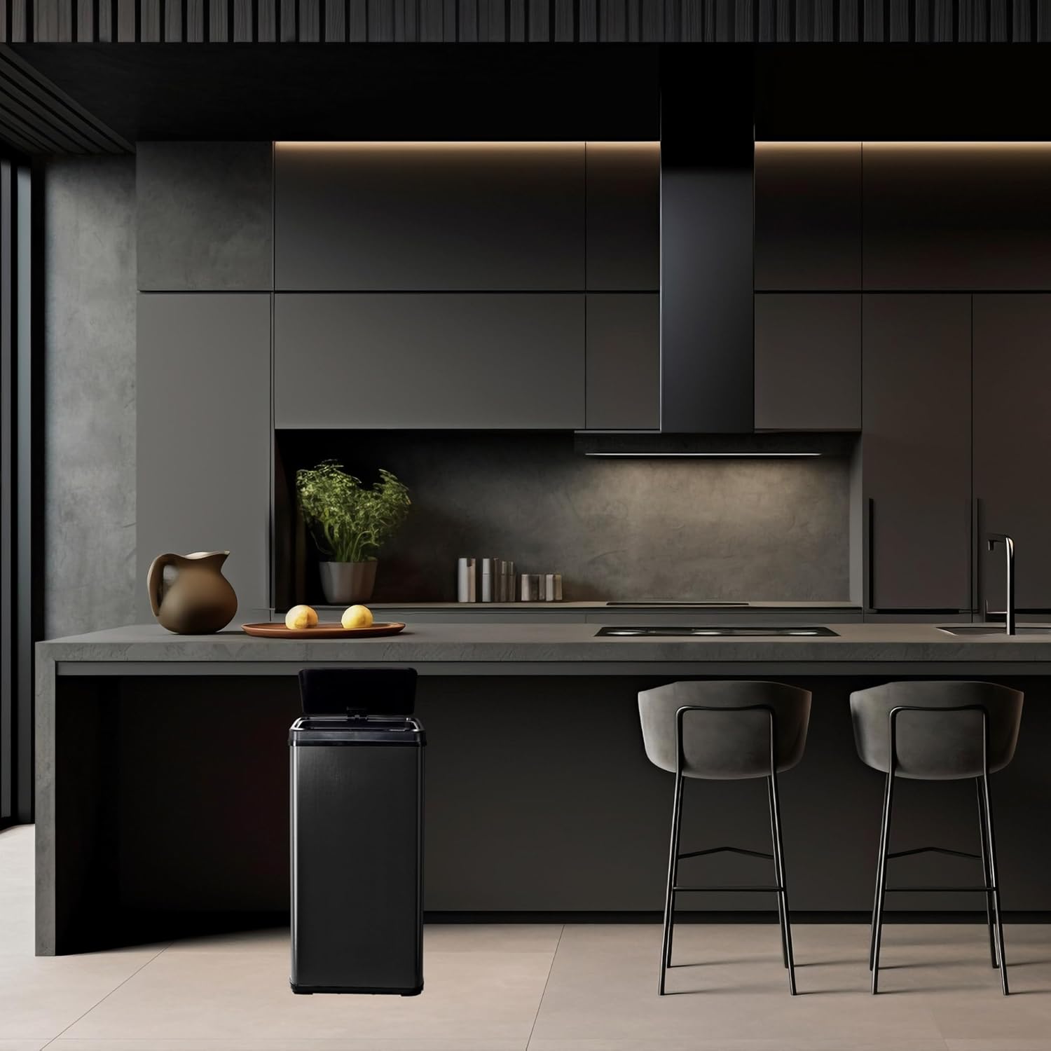 Pattumiera Intelligente 60 Litri, Nera - immagine 10