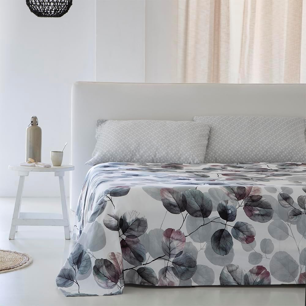 Set Lenzuola Lorna Grigio Raso Cotone 100% 200 Fili - immagine 2