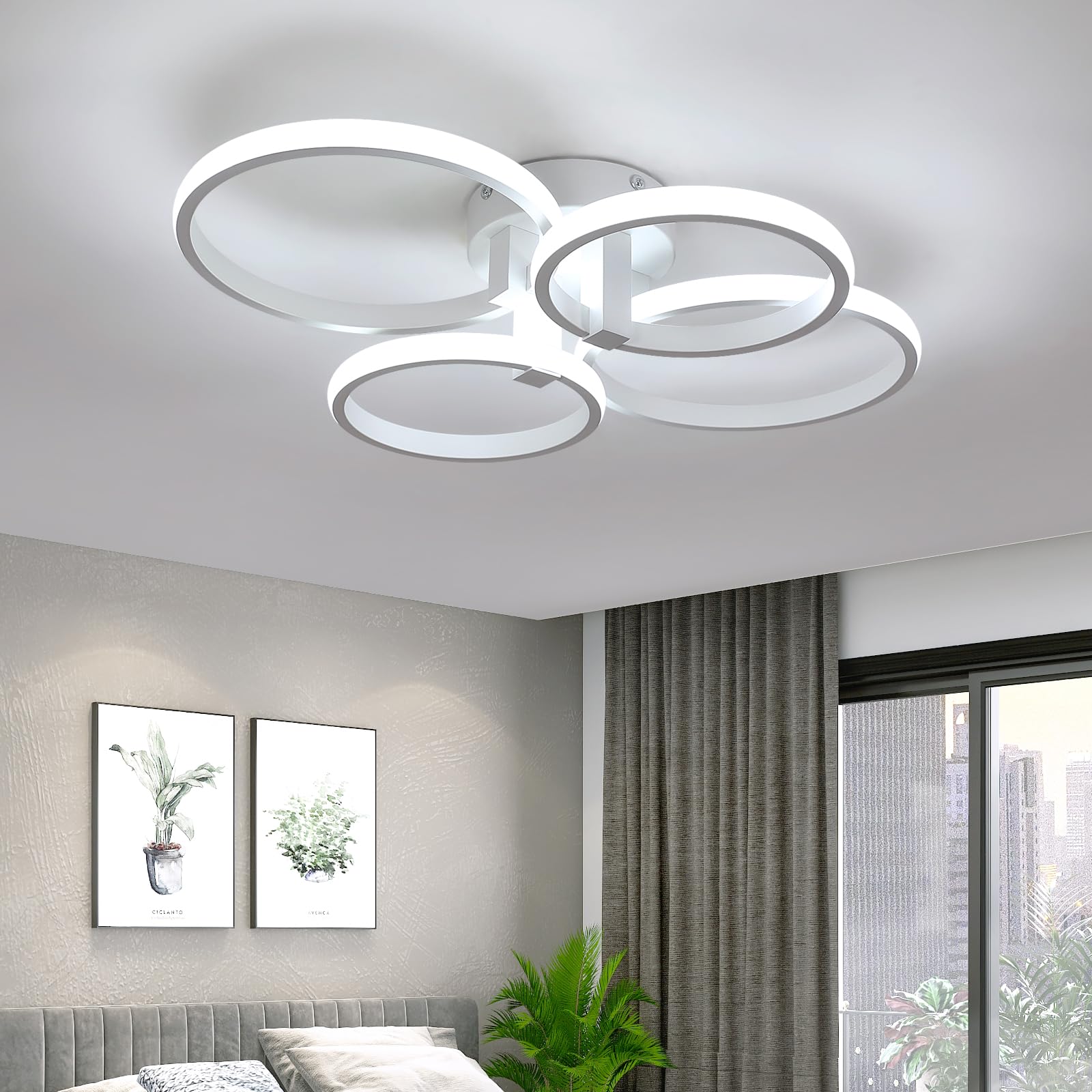 Delipop Plafoniera LED Soffitto 58cm 48W 6500K