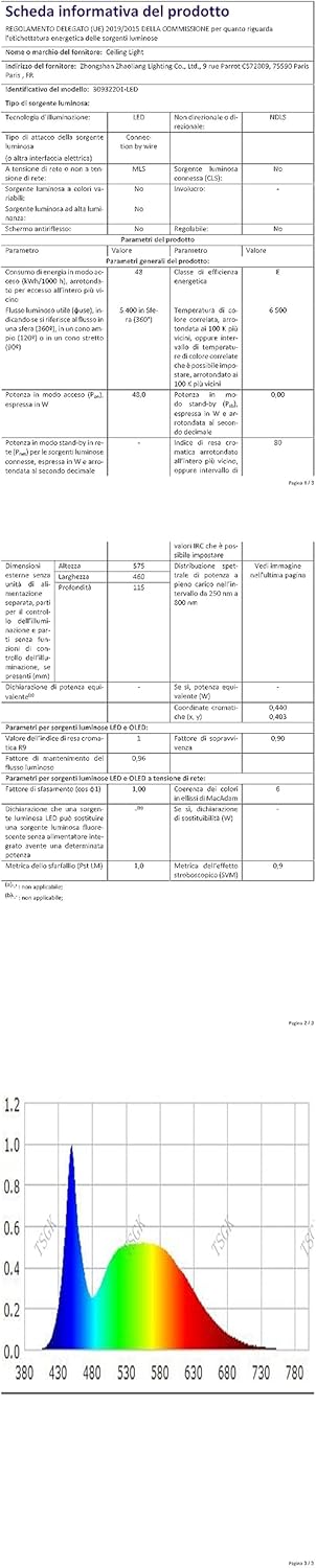 Delipop Plafoniera LED Soffitto 58cm 48W 6500K - immagine 13