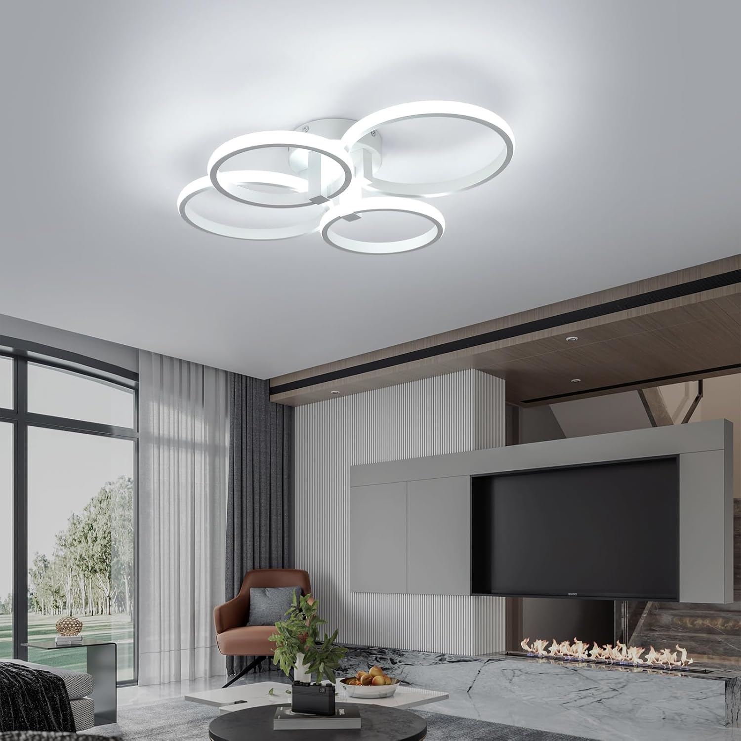 Delipop Plafoniera LED Soffitto 58cm 48W 6500K - immagine 2