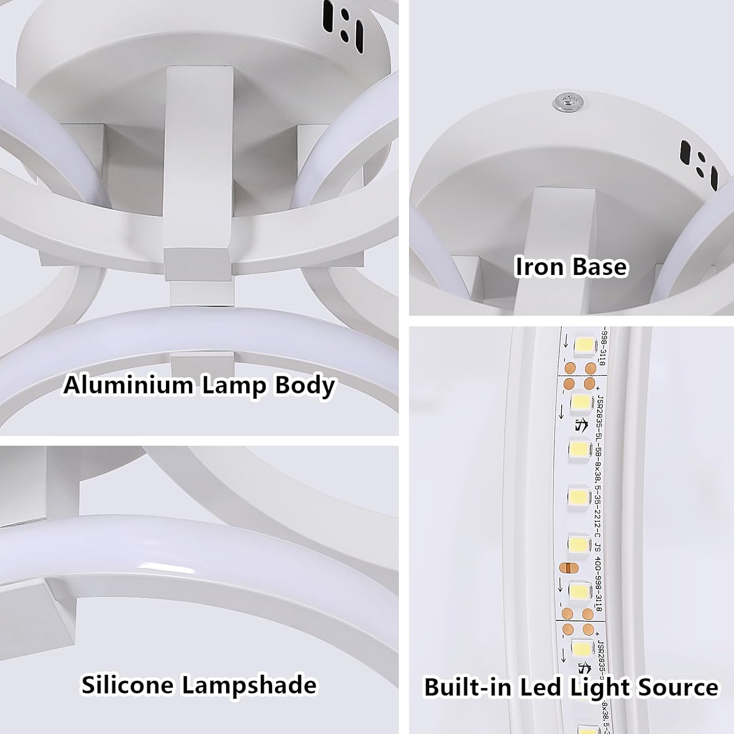 Delipop Plafoniera LED Soffitto 58cm 48W 6500K - immagine 4