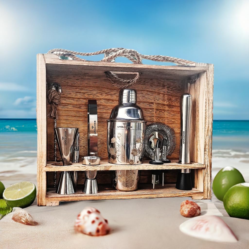 Apolliner - Shaker Cocktail Professionale 16 Pezzi - immagine 5