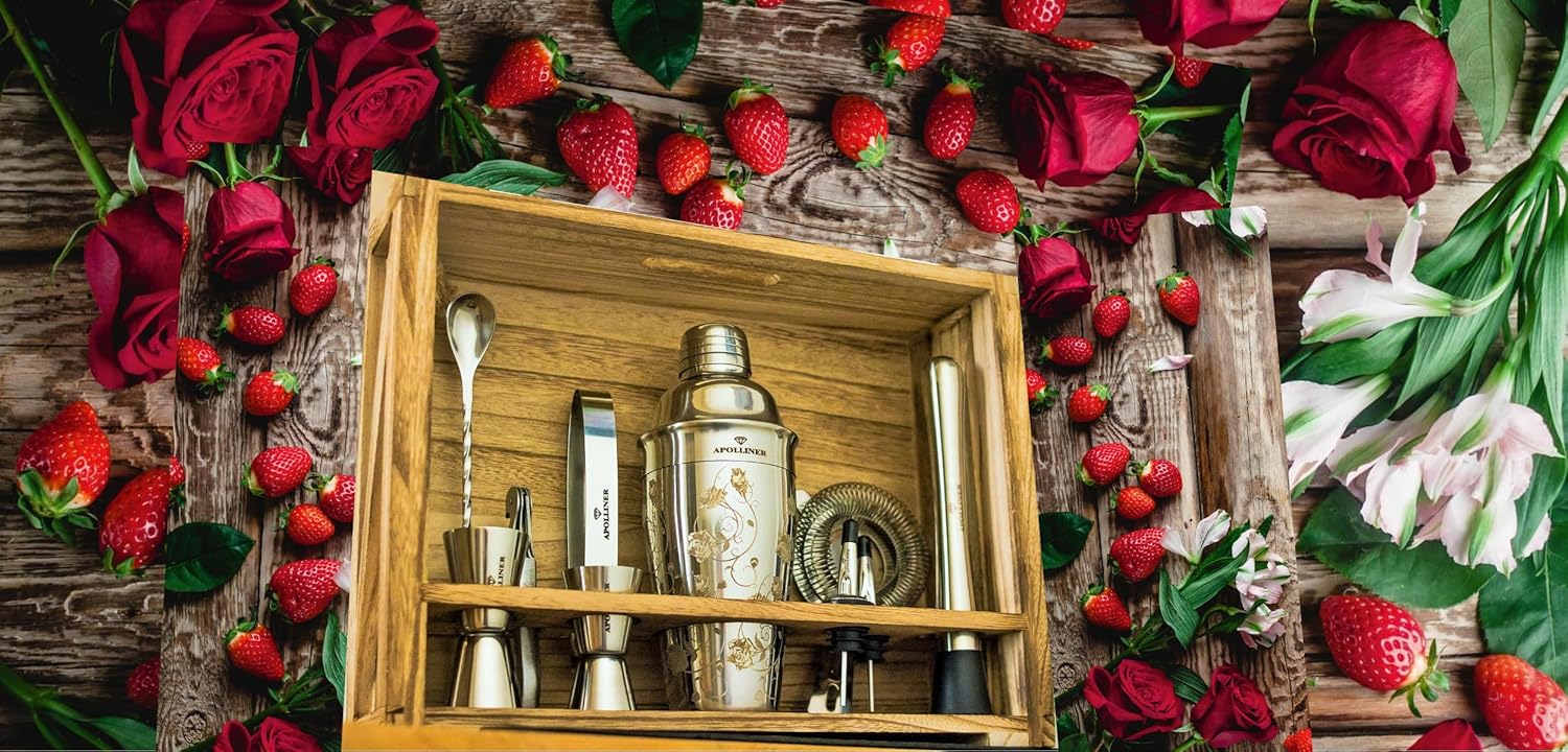 Apolliner - Shaker Cocktail Professionale 16 Pezzi - immagine 6