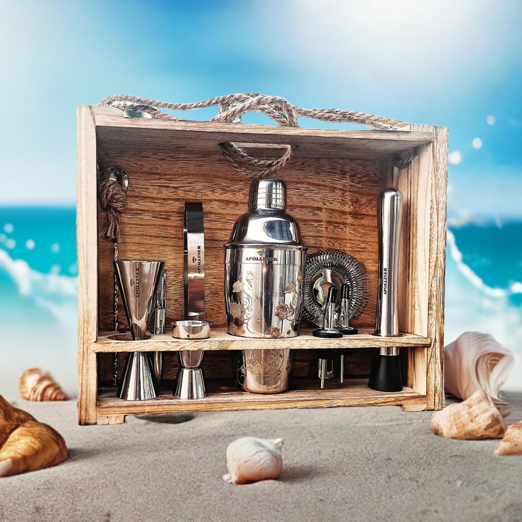 Apolliner - Shaker Cocktail Professionale 16 Pezzi - immagine 8