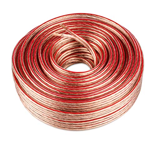 O&W Security Cavo altoparlante High End per HiFi Audio CCA da 50 metri, 2 x 4 mm