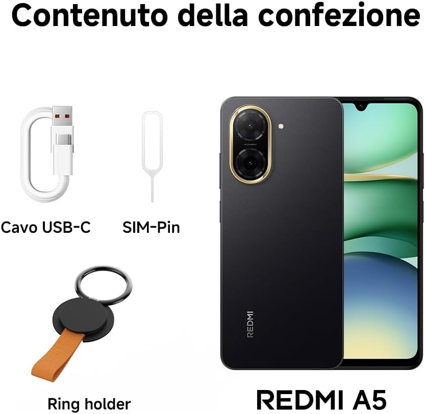 Redmi A5 Smartphone 4+128GB, Verde - immagine 3