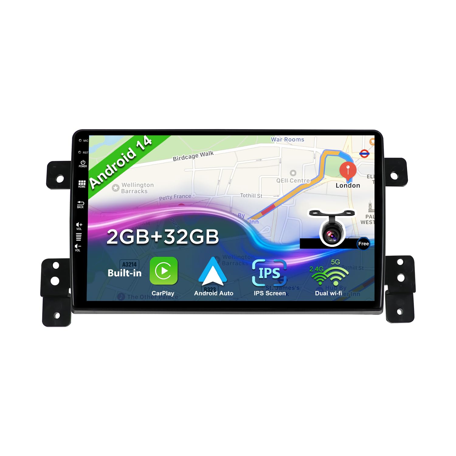 Bxliyer Android 14 IPS Autoradio 9" per Suzuki Grand Vitara