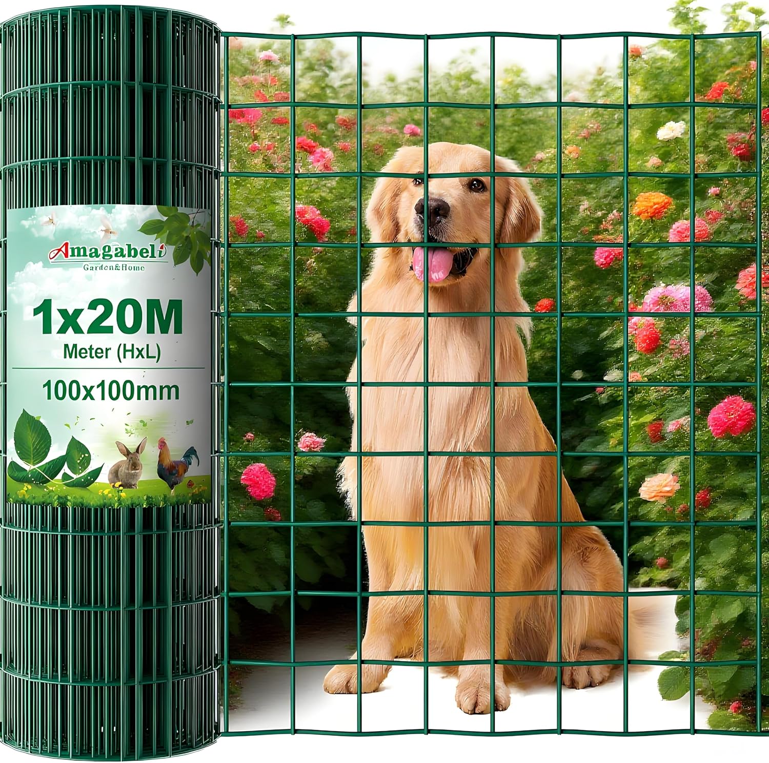 Amagabeli Rete Metallica Zincata Plastificata 1x20m