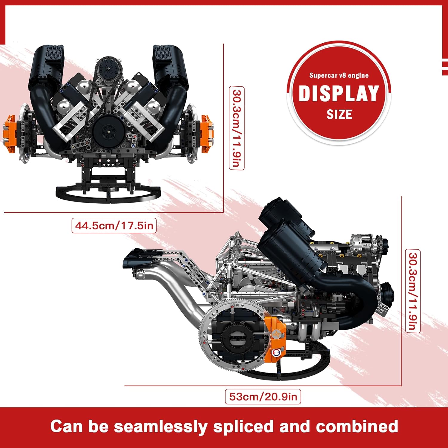 Mould King 10248 Technik V8 - Kit Modellino 3192 Pezzi - immagine 2