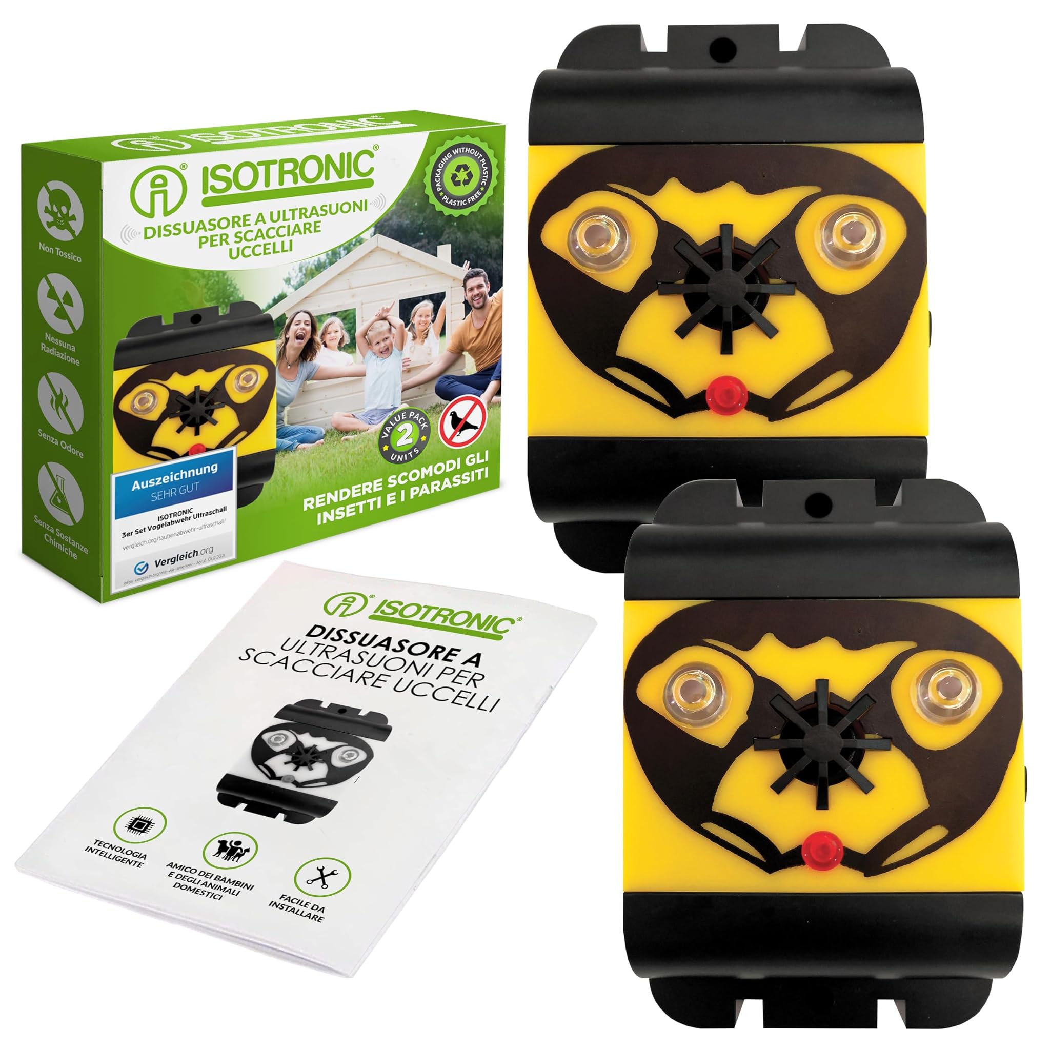 Isotronic Repellente Uccelli a Batteria (Set 2)