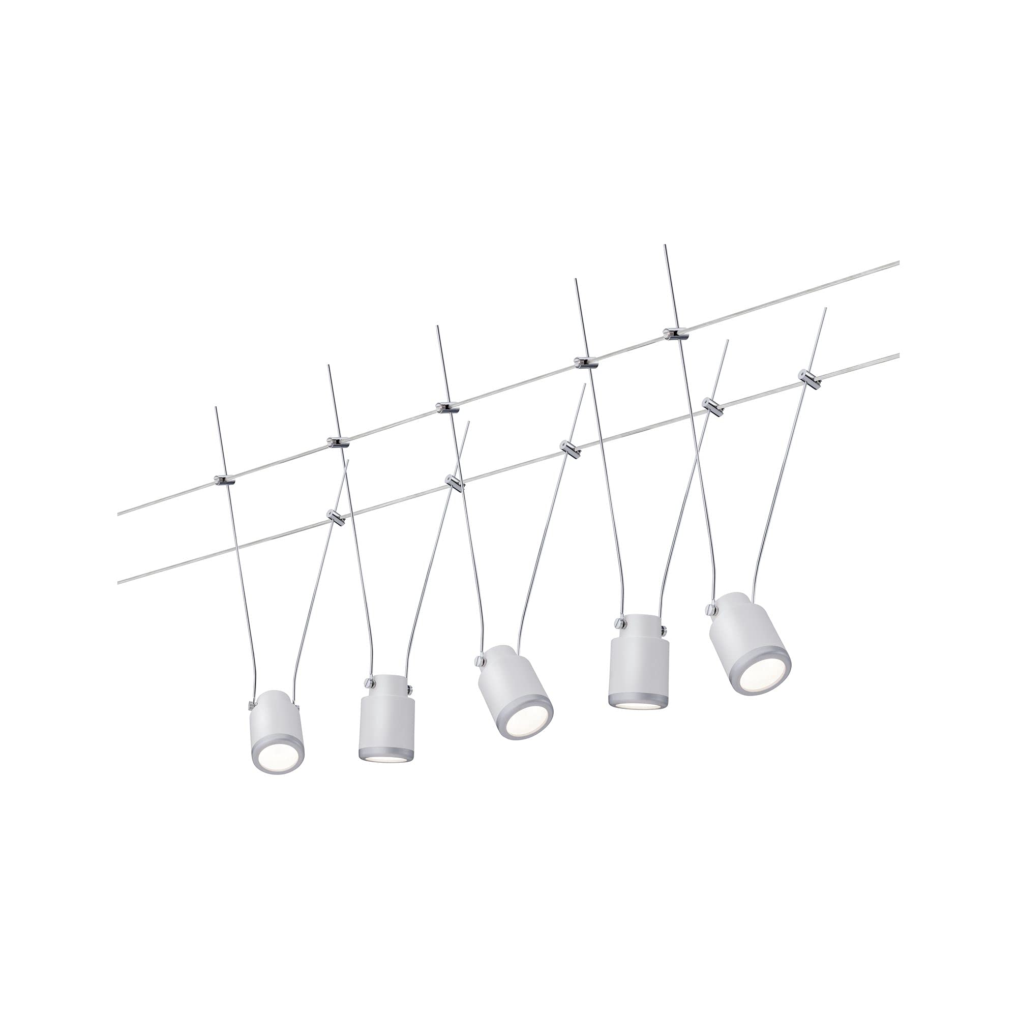 Paulmann 3980 Sistema cavo TunLED 5x4W Bnc/crom opa 230/12V plastica