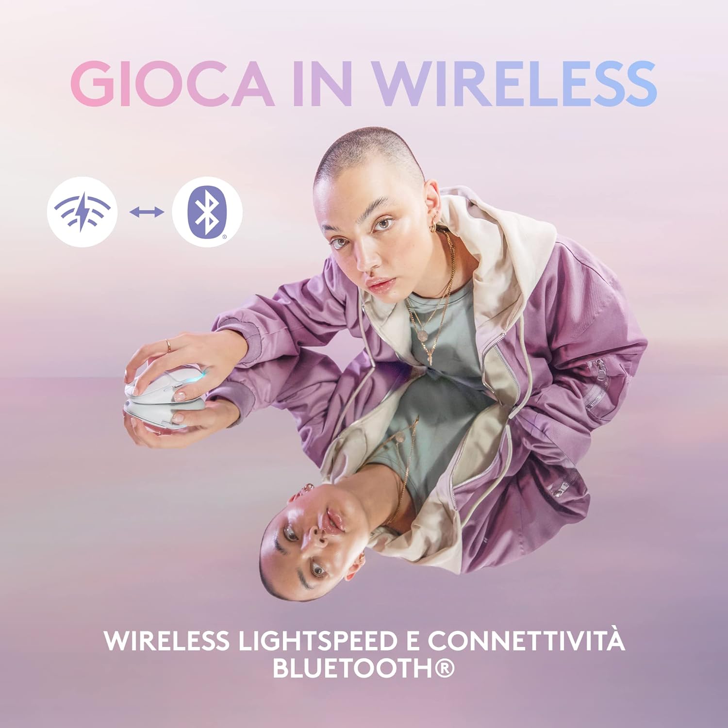 Logitech G G705 Mouse Gaming Wireless LIGHTSPEED, Bianco - immagine 3