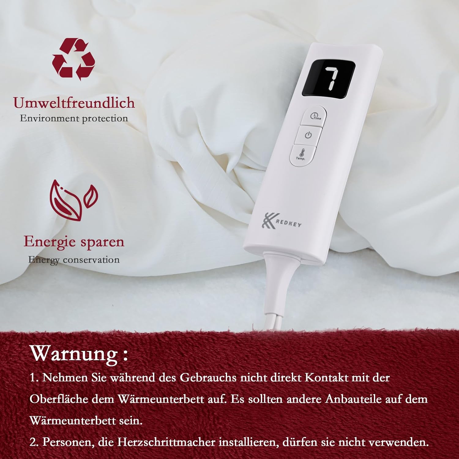 Redkey Scaldaletto Elettrica Singolo 150x80 cm - immagine 4