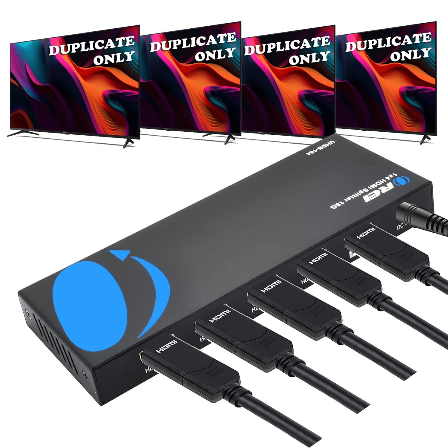 Orei UltraHD 4K @ 60 Hz 1x4 HDMI Splitter