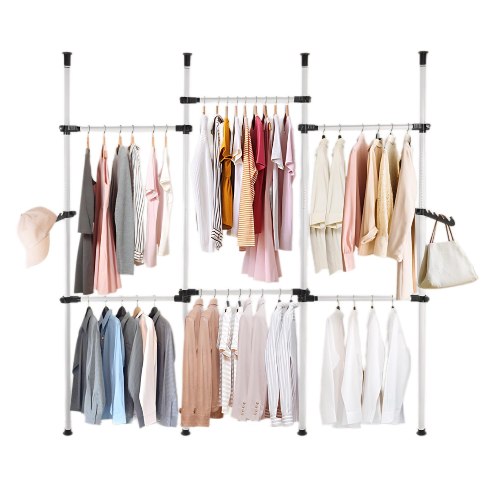 Greensen Armadio Telescopico Componibile Senza Fori