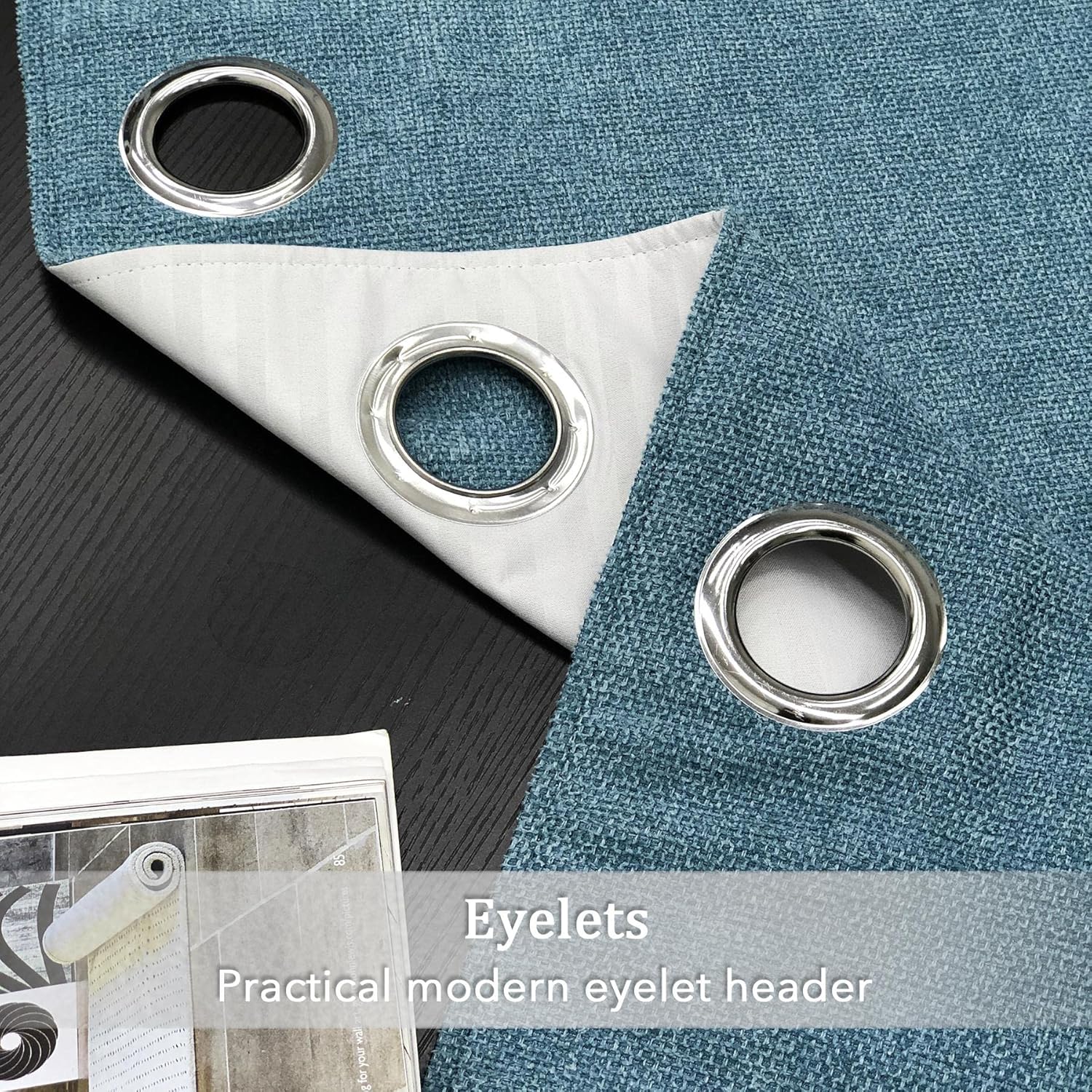 Always4u Tende Oscuranti Termiche con Occhielli, Verde - immagine 4