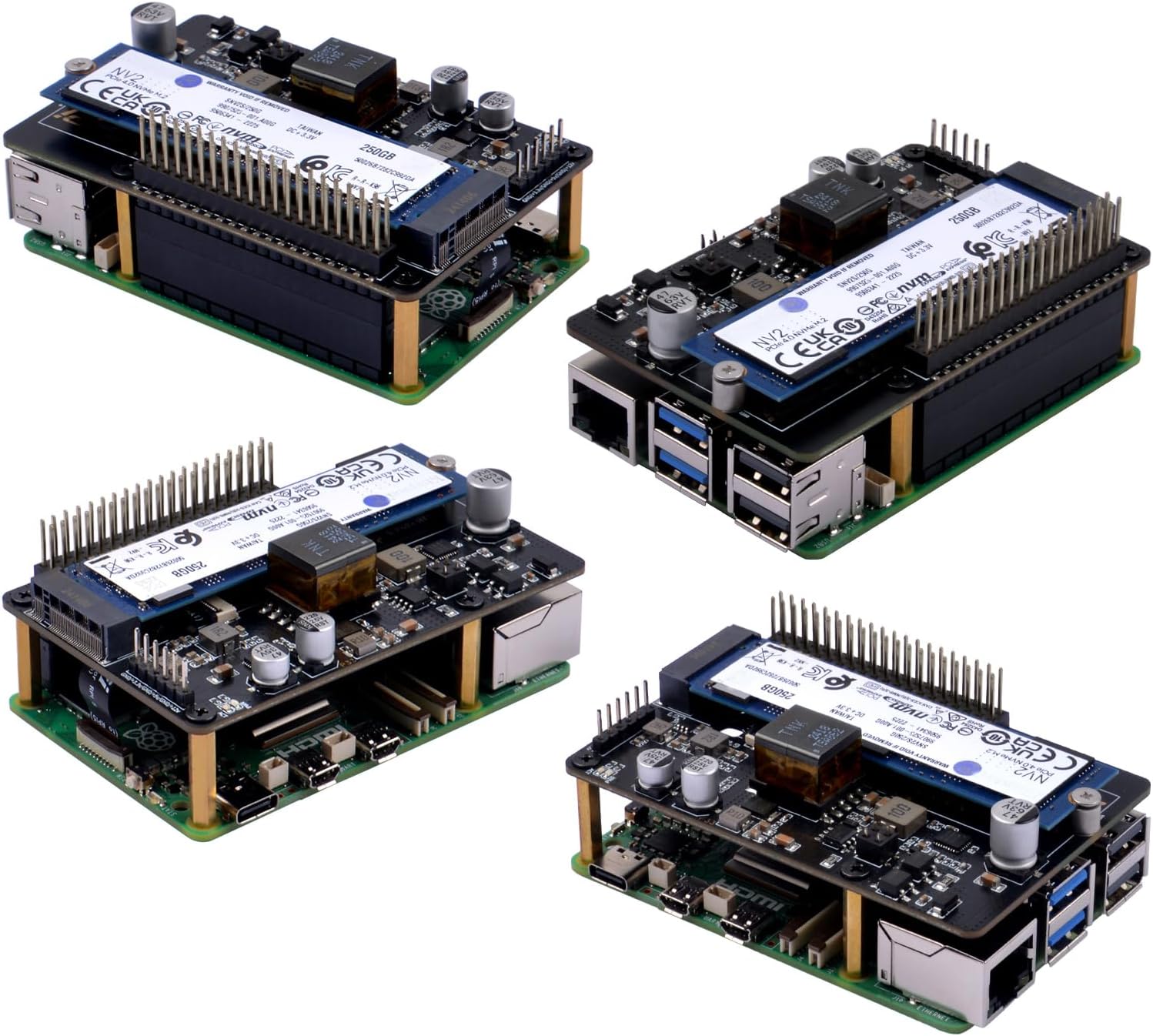 Geeekpi P33 M.2 NVME M-Key PoE+ Hat per Raspberry Pi 5 - immagine 6