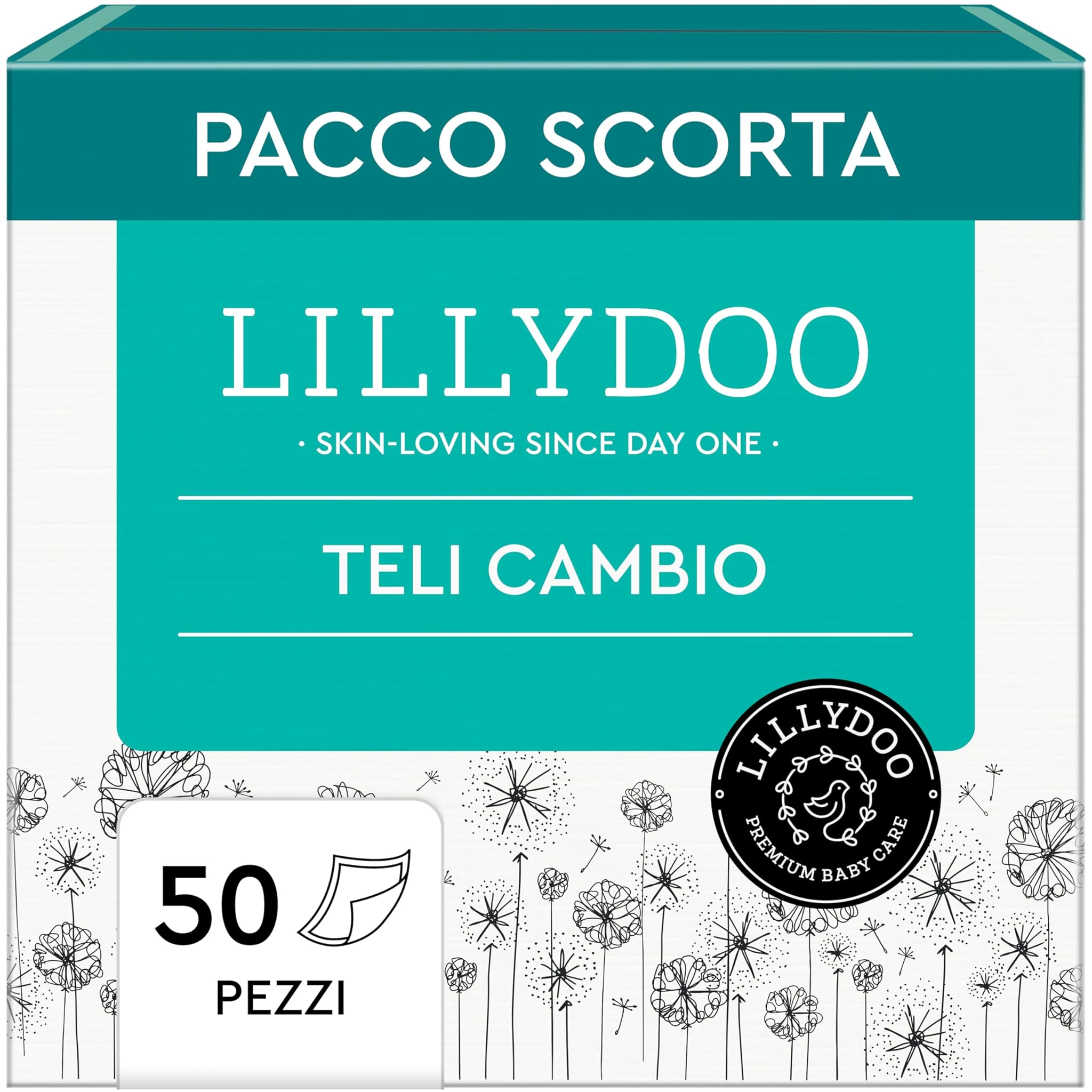 Teli Cambio Lillydoo 60x60 cm - Confezione 50 Pezzi