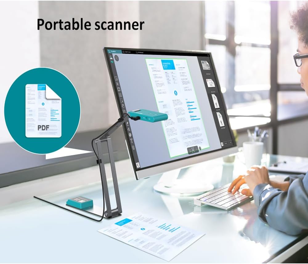 Iriscan Visualizer Webcam Document Camera v7 4K UltraHD-13MP - immagine 4