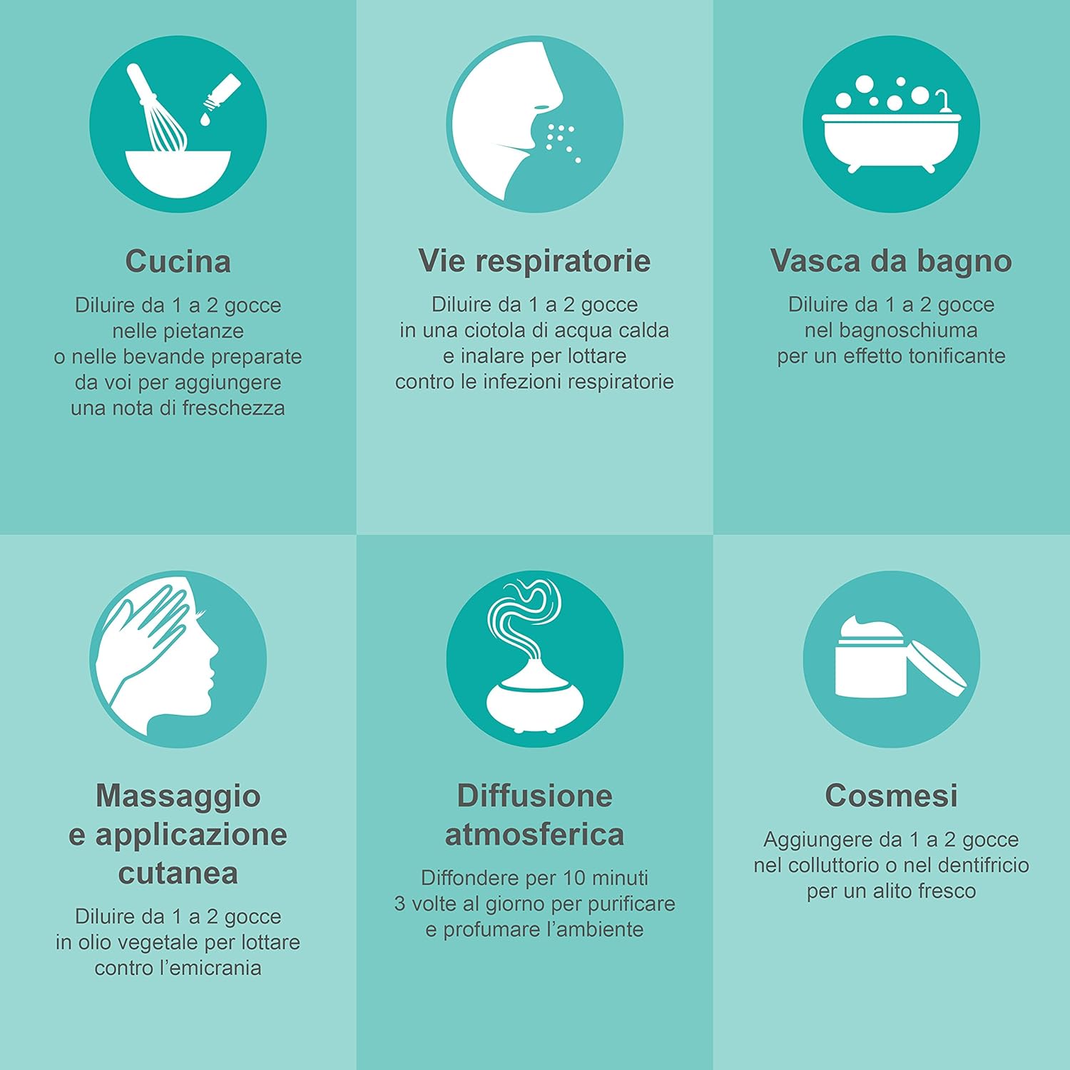 Olio Essenziale Menta Piperita 30 ML 100% Puro Bio - immagine 3