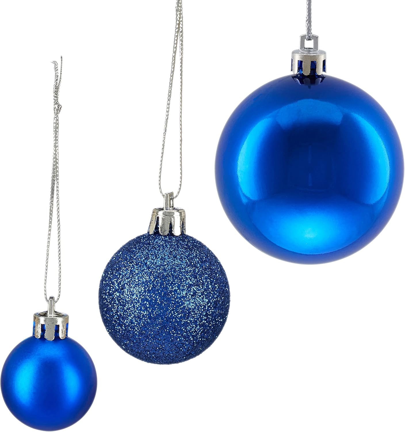 Relaxdays Palline di Natale Set da 100, Blu - immagine 6