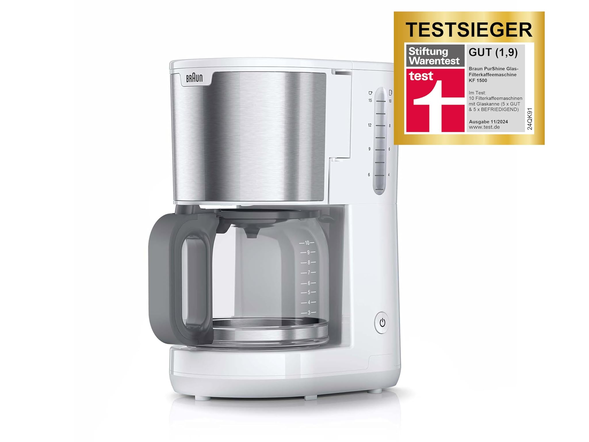 Braun Household PurShine KF 1500 WH - Macchina Caffè 10 Tazze