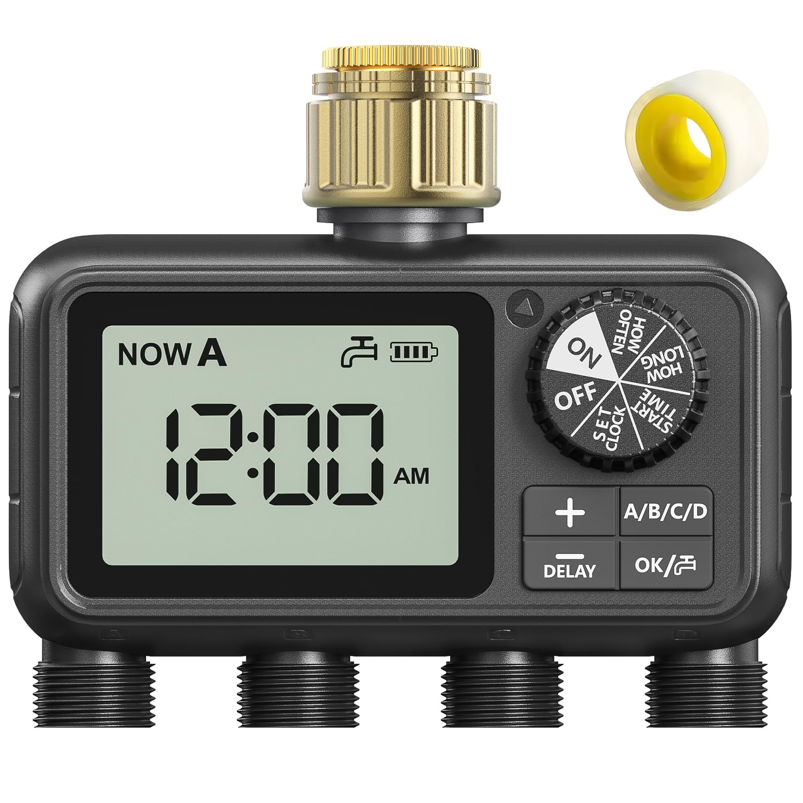 Xtsuen Computer Irrigazione 4 Uscite con Schermo LCD