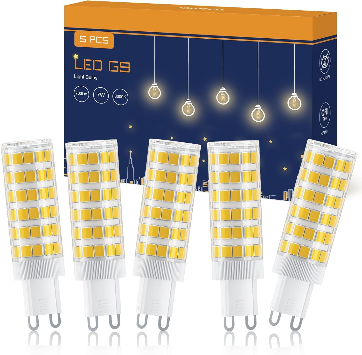 Tasmor Lampadine LED G9 7W (5 Pezzi)