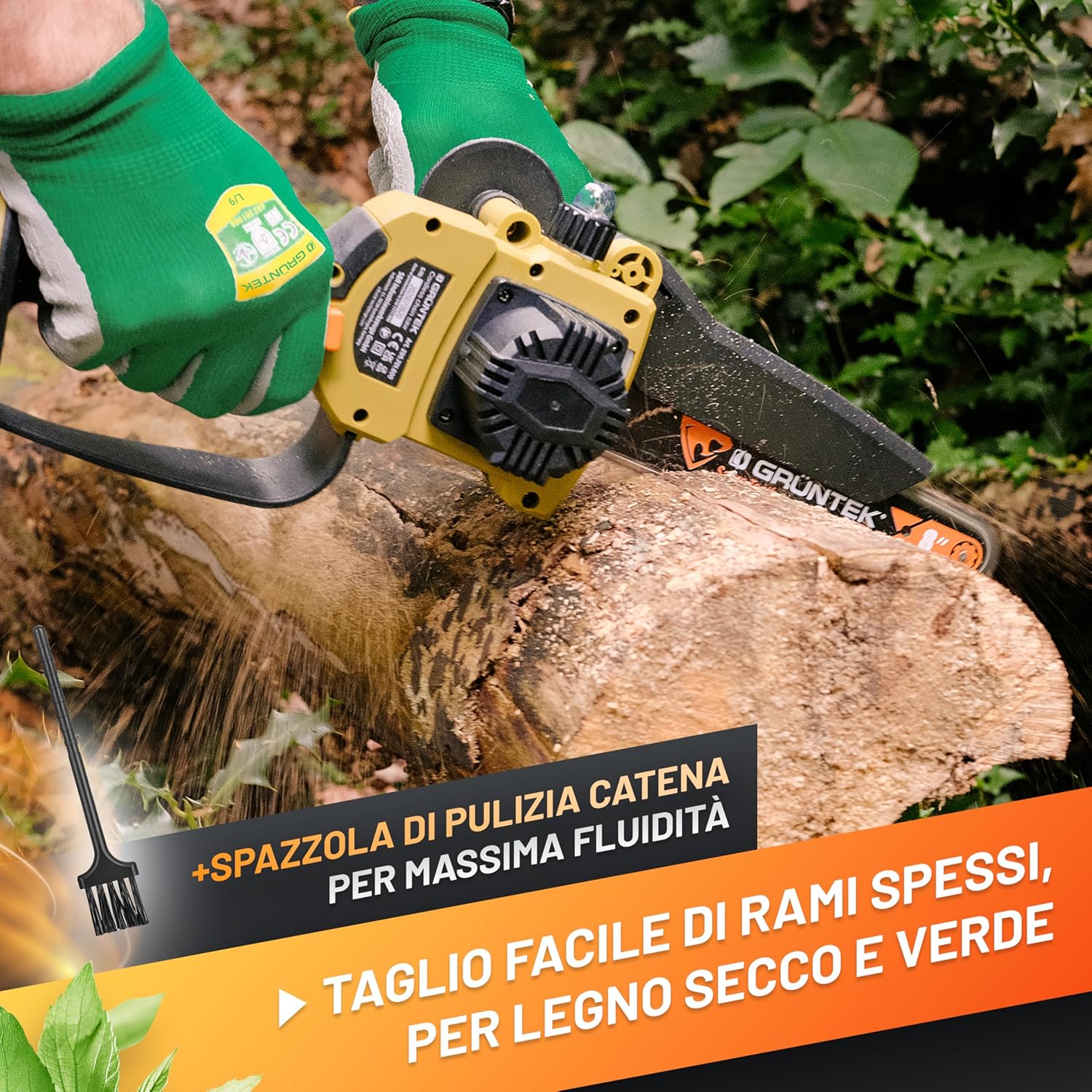 Grüntek Mini Motosega a Batteria 21V Brushless - immagine 6