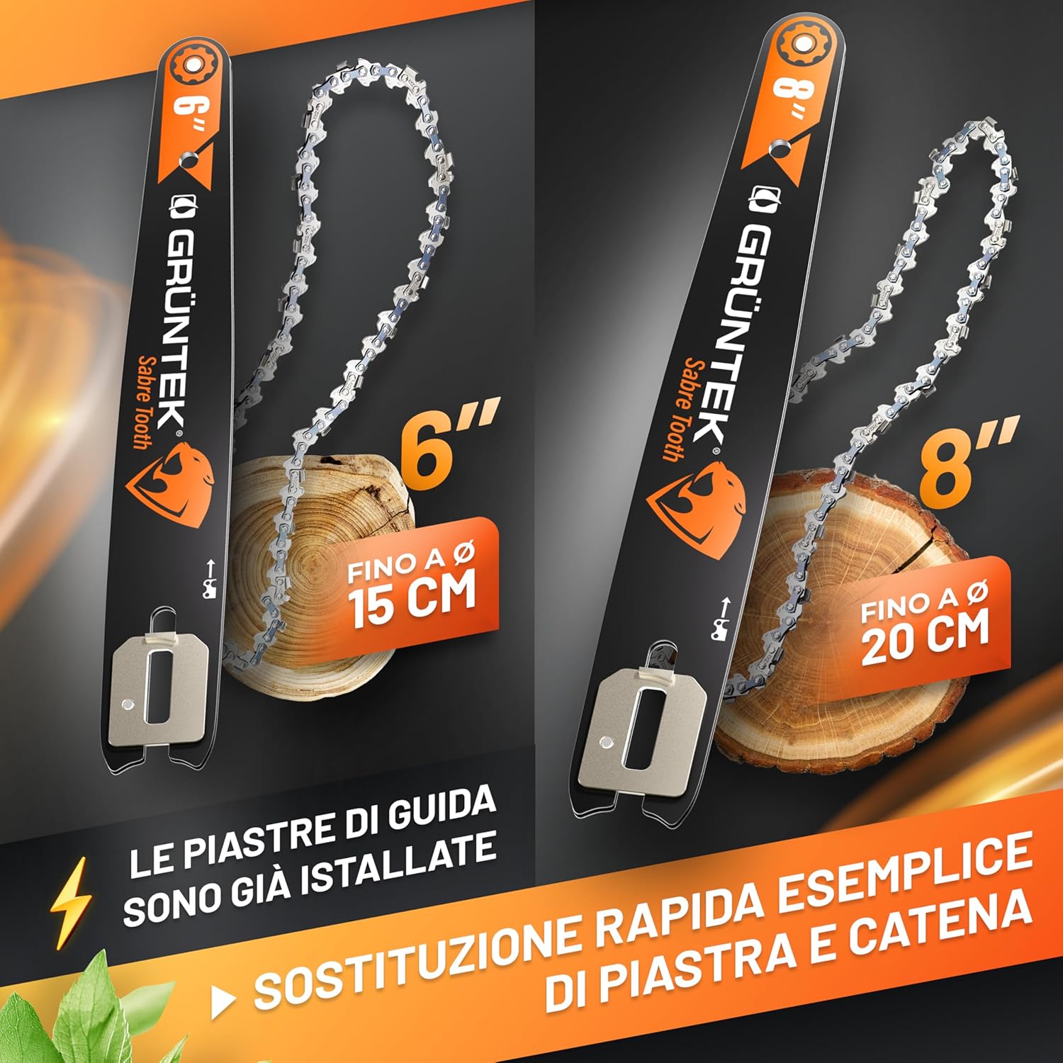 Grüntek Mini Motosega a Batteria 21V Brushless - immagine 9