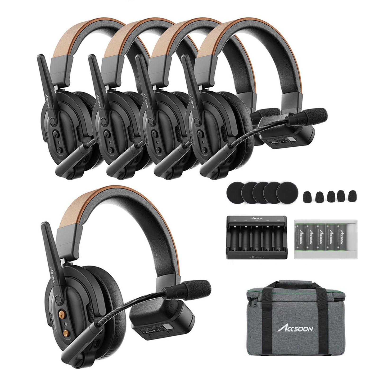 Accsoon Como SE - Cuffie Interfono Wireless per 5 Persone