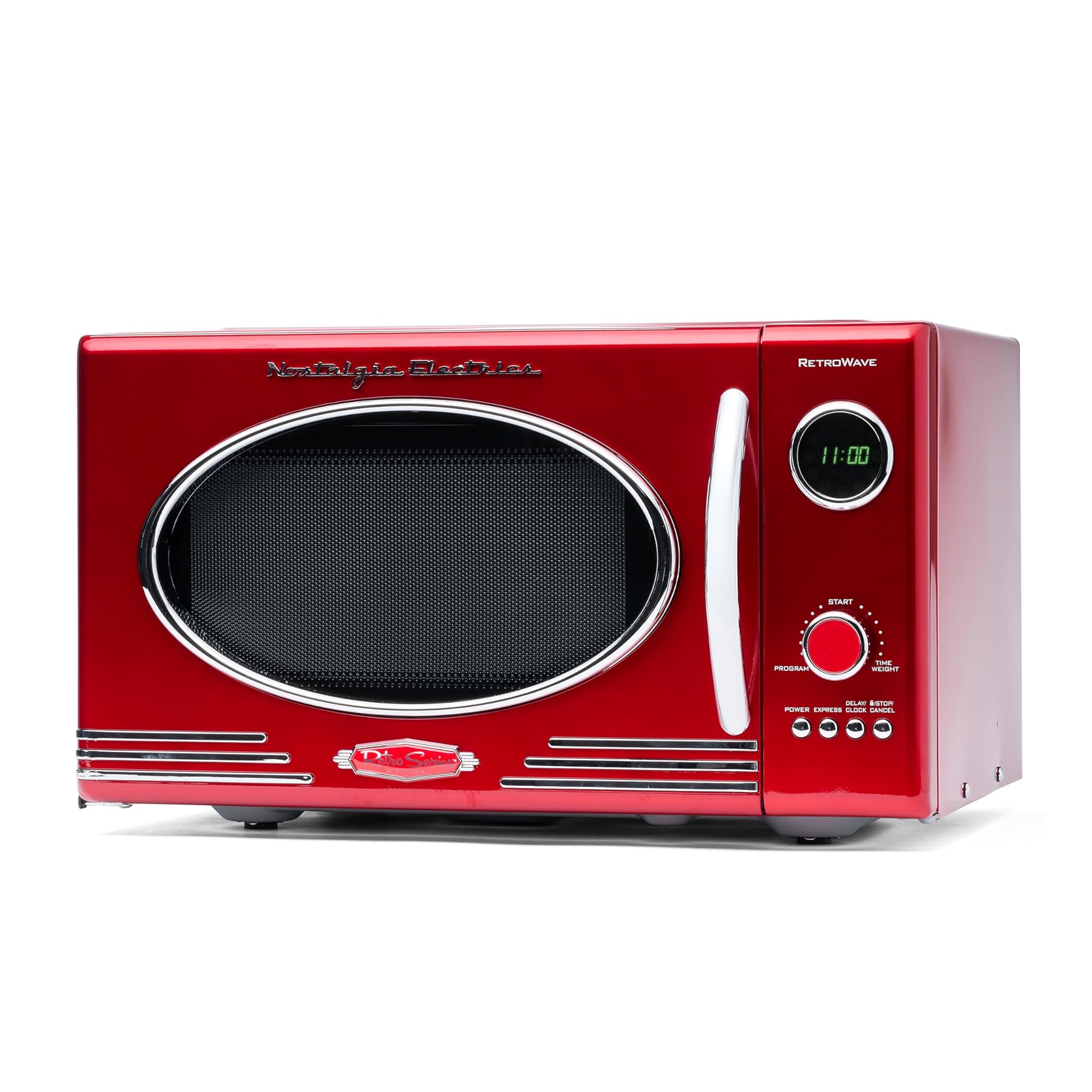 Nostalgia Microonde Retro da Banco 800W 25,4L, Rosso