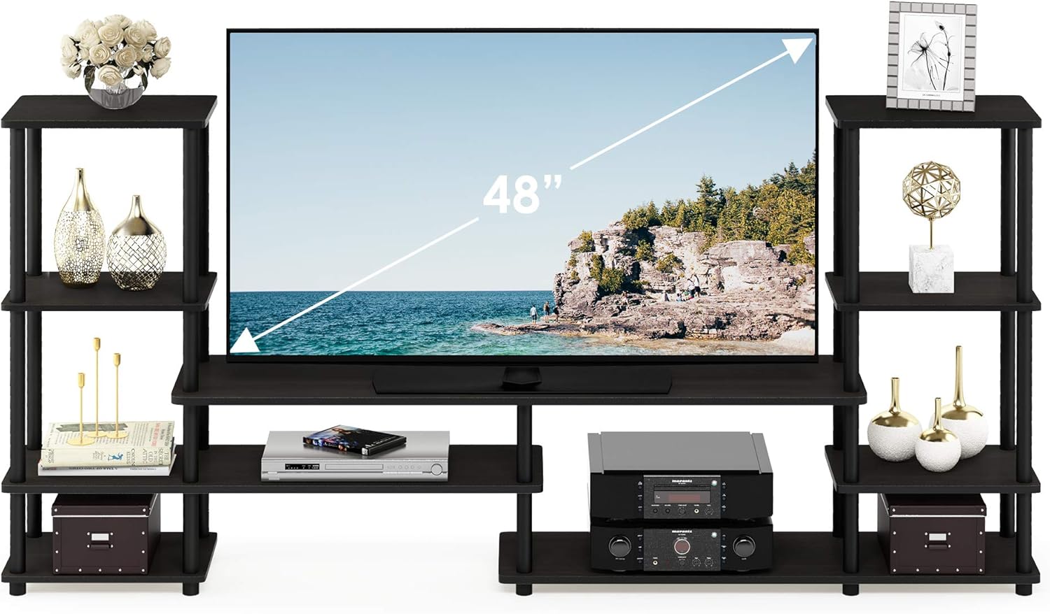 Furinno Turn-N-Tube Supporto TV Senza Attrezzi - immagine 4